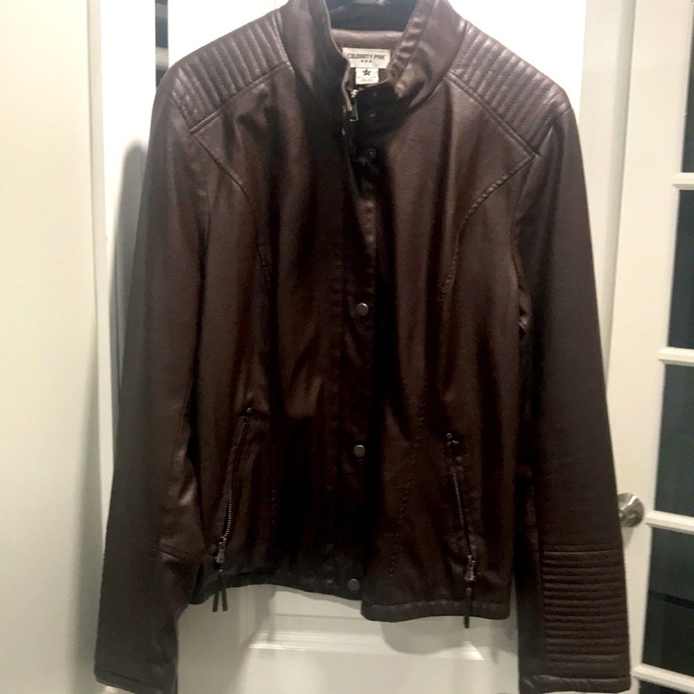 CELEBRITY PINK vegan brown jacket